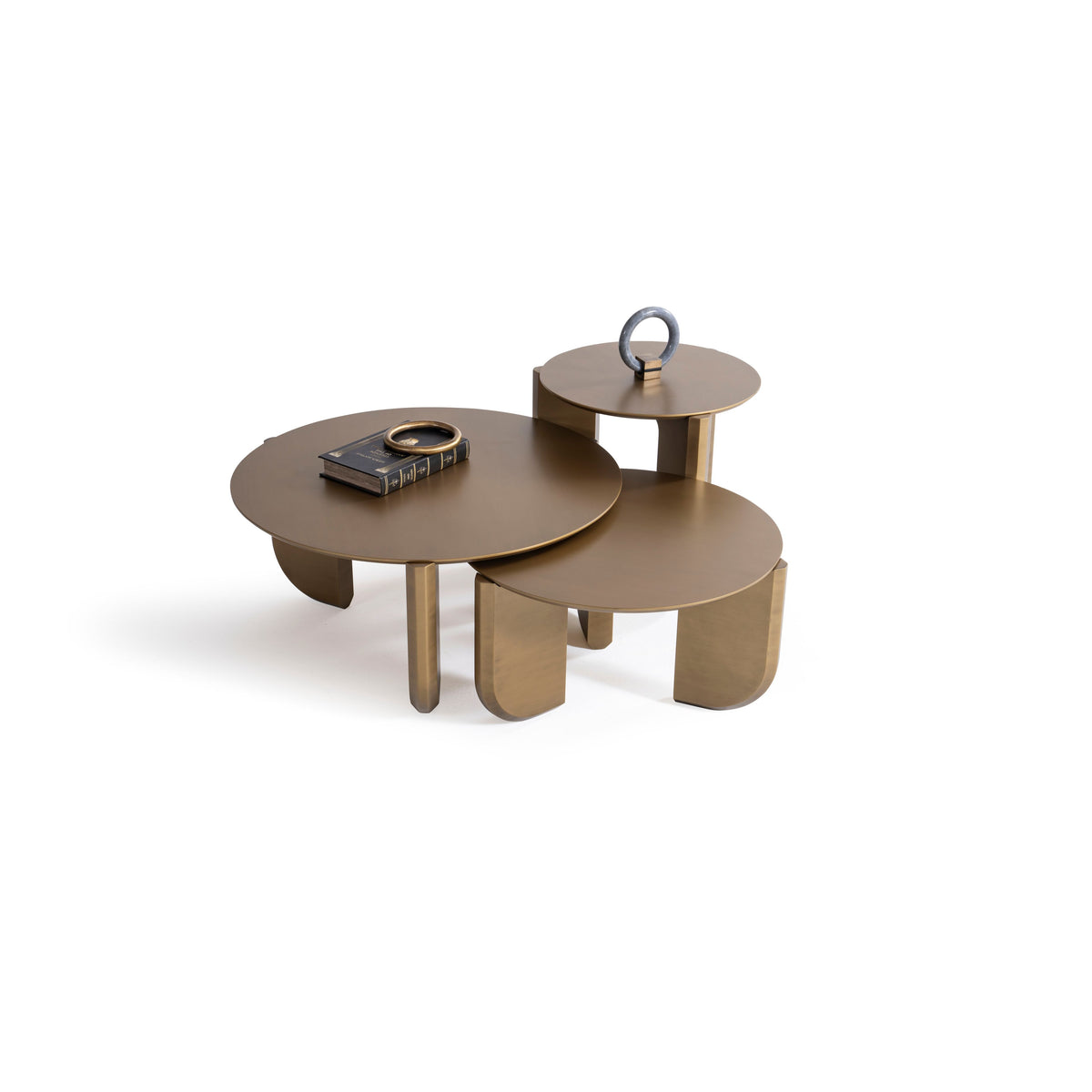 Olena Gold 3-Piece Coffee Table Set