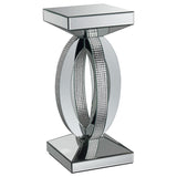 Amalia 2-piece Mirrored Coffee and End Table Set Silver