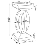 Amalia 2-piece Mirrored Coffee and End Table Set Silver