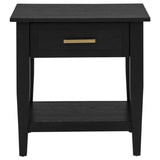 Lindenton 1-drawer Wood Occasional Side End Table Black
