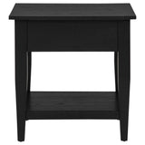 Lindenton 1-drawer Wood Occasional Side End Table Black