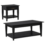Lindenton 2-piece Wood Lift-Top Coffee and End Table Set Black
