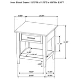 Lindenton 2-piece Wood Lift-Top Coffee and End Table Set Black