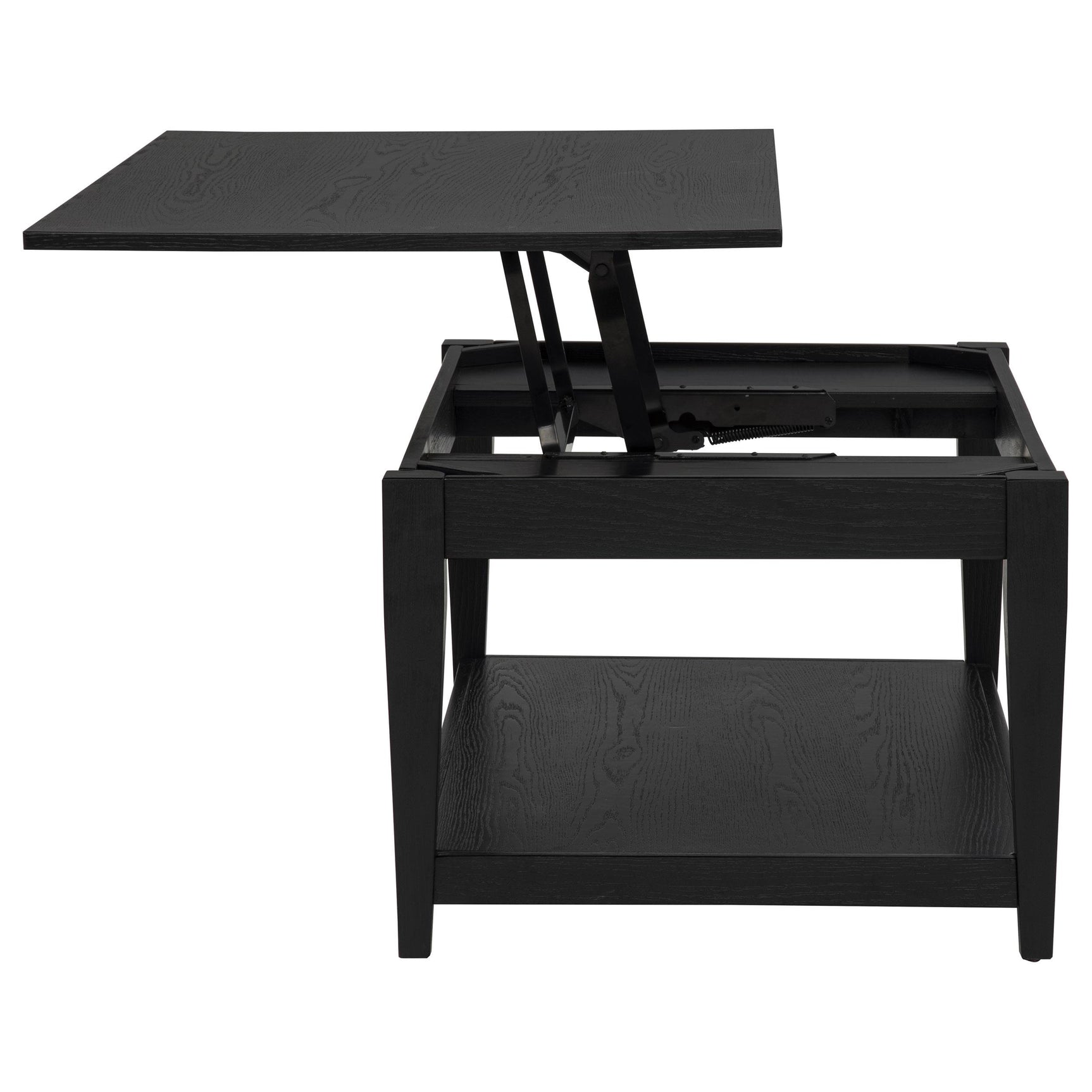 Lindenton 3-piece Wood Lift-Top Coffee and End Table Set Black