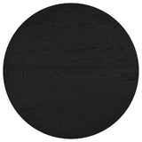 Sweeney 2-piece Round Wood Occasional Nesting Table Set Black