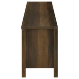 Carey 79-inch TV Stand Fireplace Media Console Dark Pine