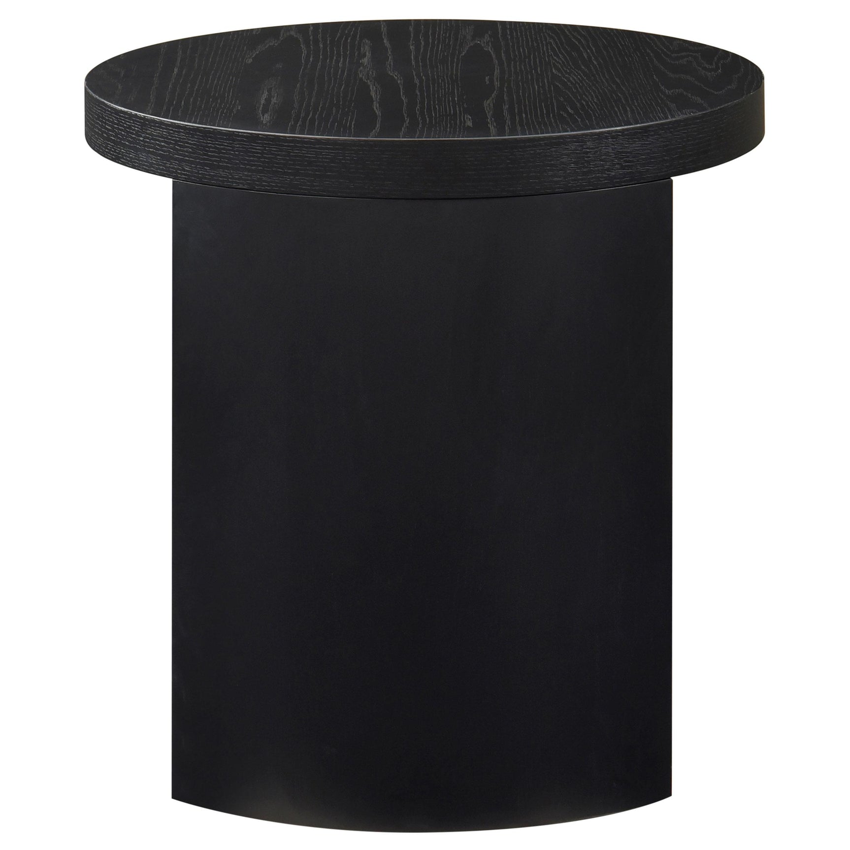 Sweeney 24-inch Round Wood Occasional Side End Table Black