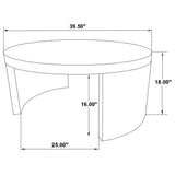 Sweeney 39-inch Round Wood Occasional Cocktail Coffee Table Black