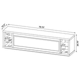 Deiter 79-inch TV Stand Fireplace Media Console Black