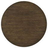 Sweeney 39-inch Round Wood Occasional Cocktail Coffee Table Dark Walnut