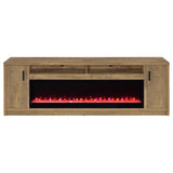 Eddy 79-inch 2-door TV Stand Fireplace Media Console Mango