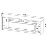 Eddy 79-inch 2-door TV Stand Fireplace Media Console Mango