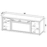 Fuller 60-inch 2-door TV Stand Fireplace Media Console Mango