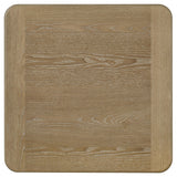 Adina Square Wood Side End Table Distressed Light Brown