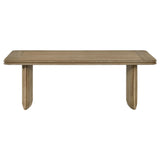 Adina 2-piece Wood Coffee Table Set Distressed Light Brown