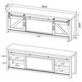 Enfield 71-inch TV Stand Fireplace Media Console Dark Pine