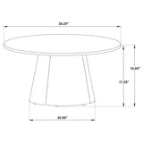 Franklin 3-piece Round Pedestal Coffee Table Set Grey and Dark Brown