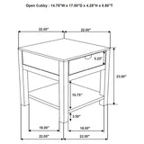 Esther 1-drawer Solid Wood Side End Table Natural Sheesham