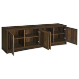 Laughlin 3-Piece Entertainment Center TV Stand Dark Pine