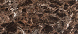Devon Brown Marble-Top Rectangular Side Table, Global Storage, Faux Marble, Espresso Finish - Ella Furniture