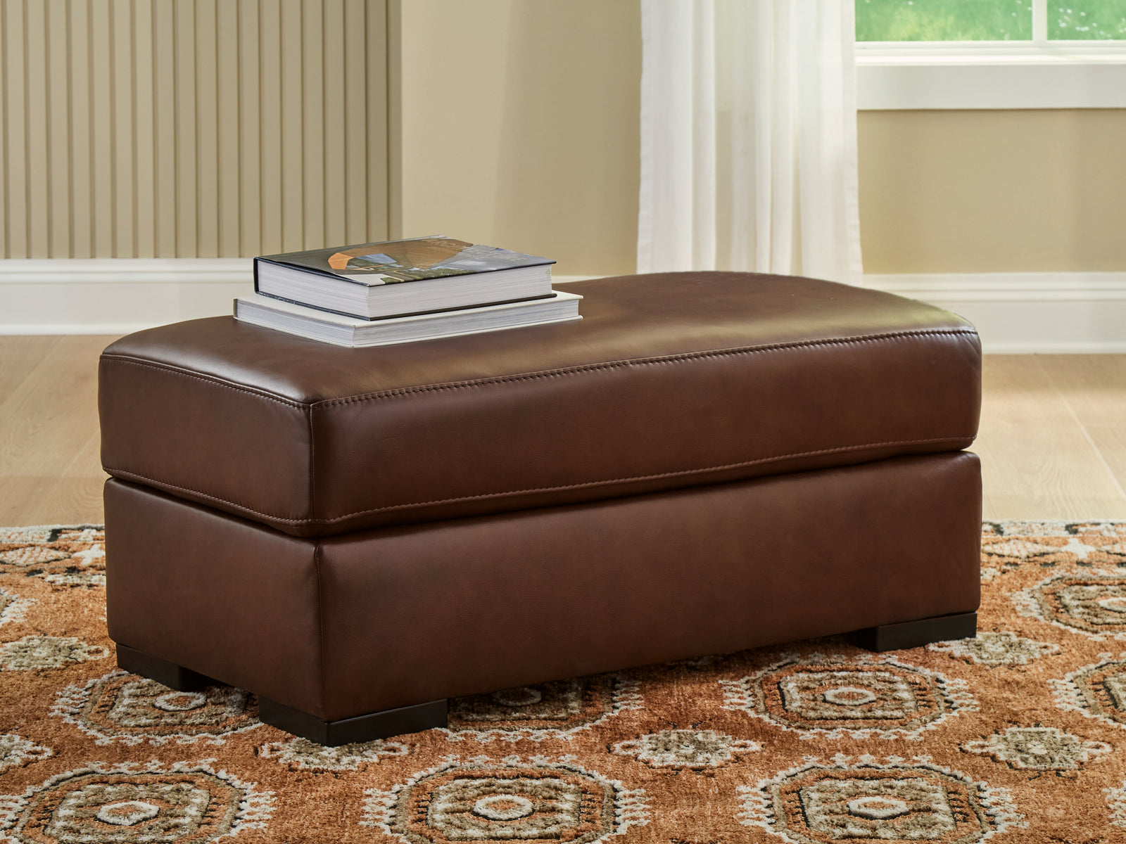 Brogliano Canyon Leather Ottoman