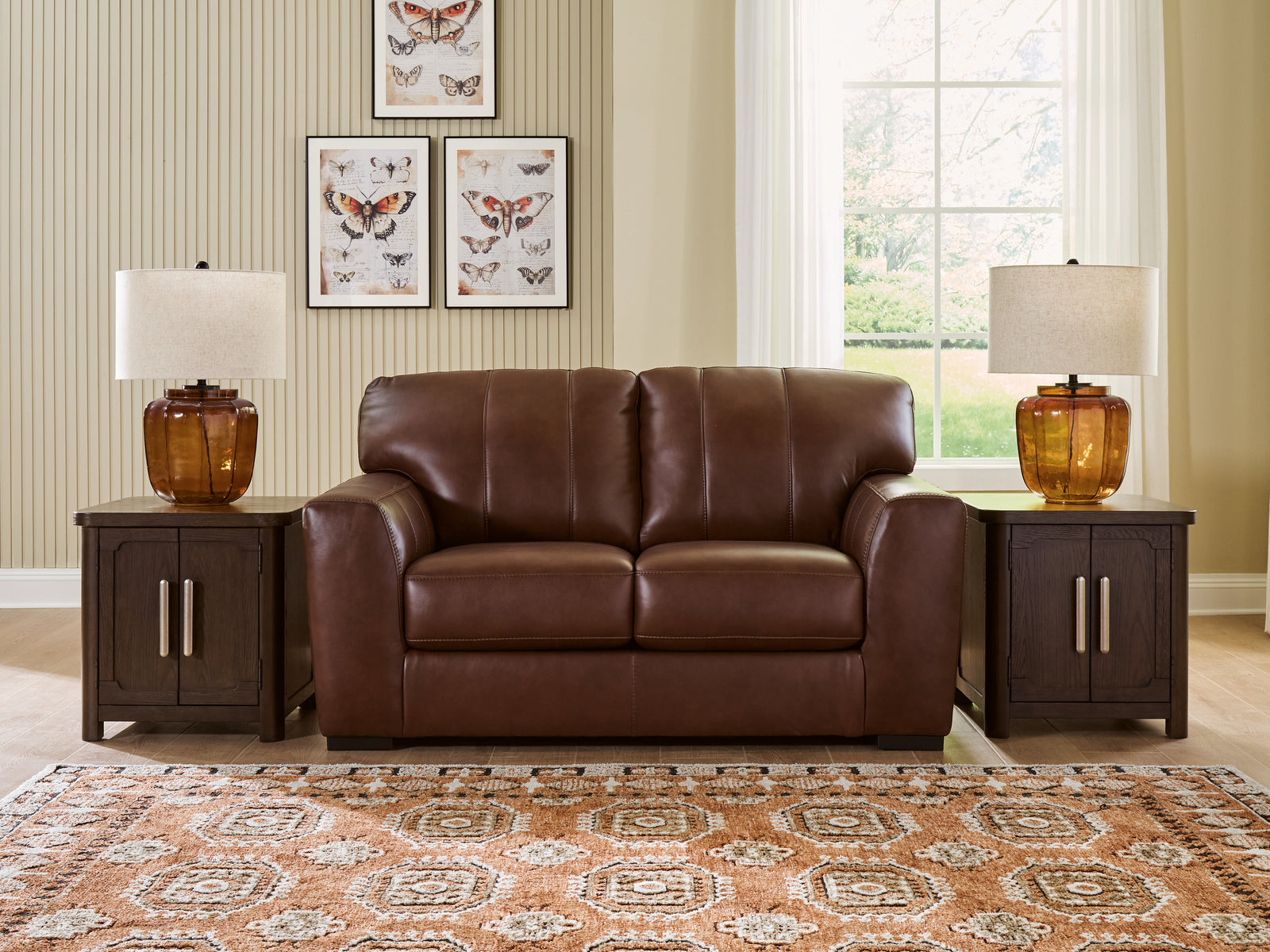 Brogliano Canyon Leather Loveseat