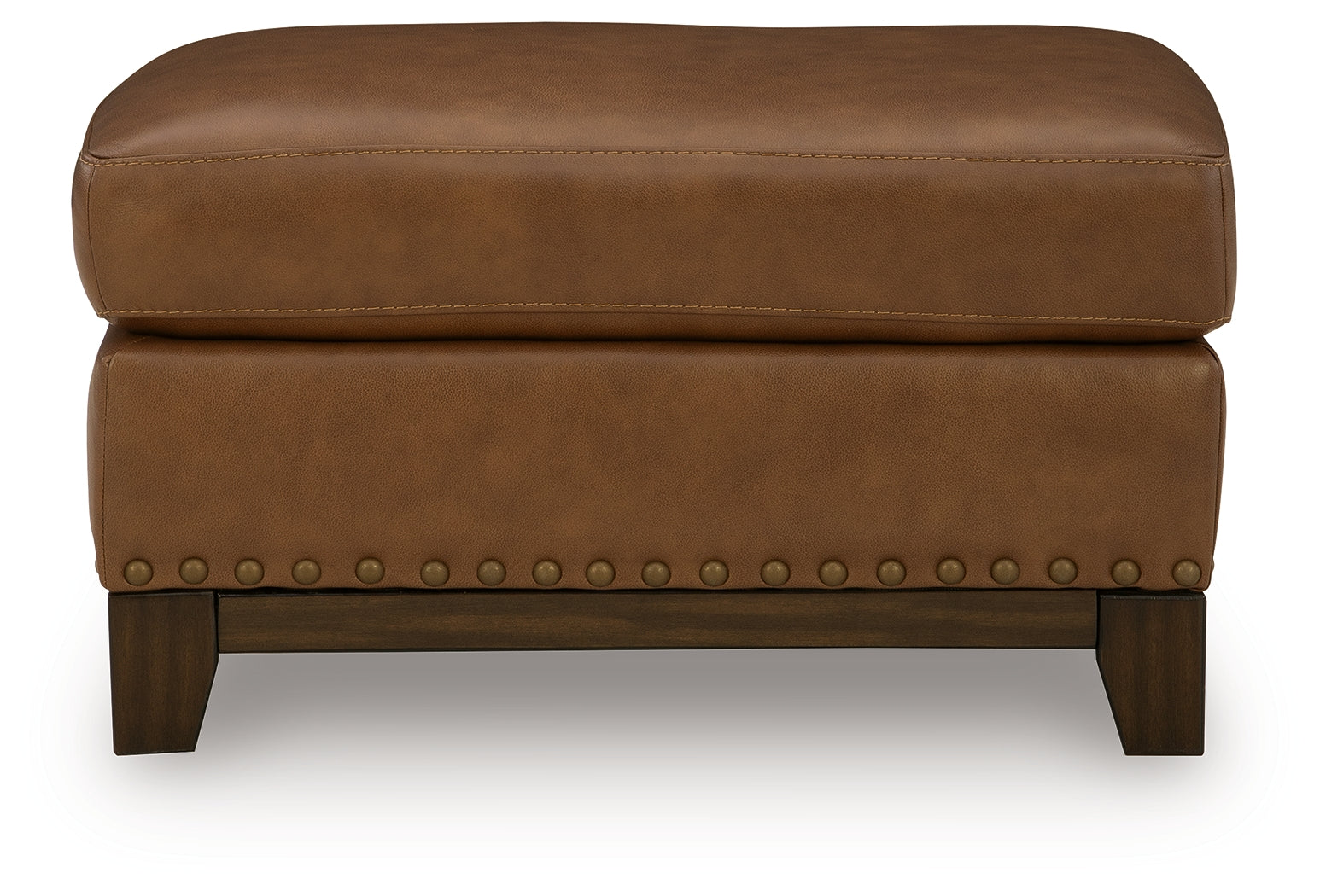 Saonara Amber Leather Ottoman