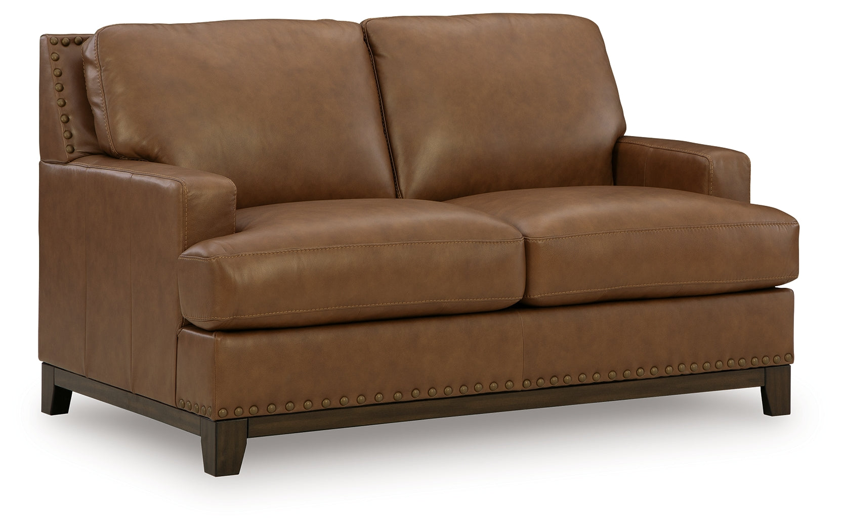 Saonara Amber Leather Loveseat