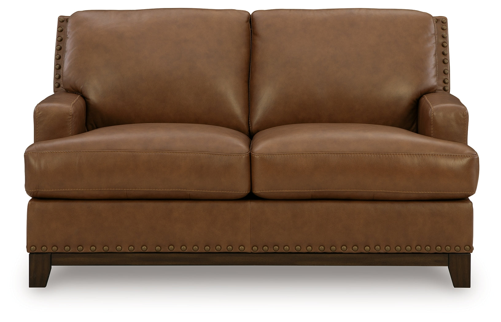 Saonara Amber Leather Loveseat