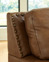 Saonara Amber Leather Loveseat