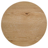 Kessler 2-piece Round Sculptural Wood Coffee Table Set Light Oak