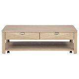 Marcelo 3-piece Coffee Table Set with Storage Light Elm