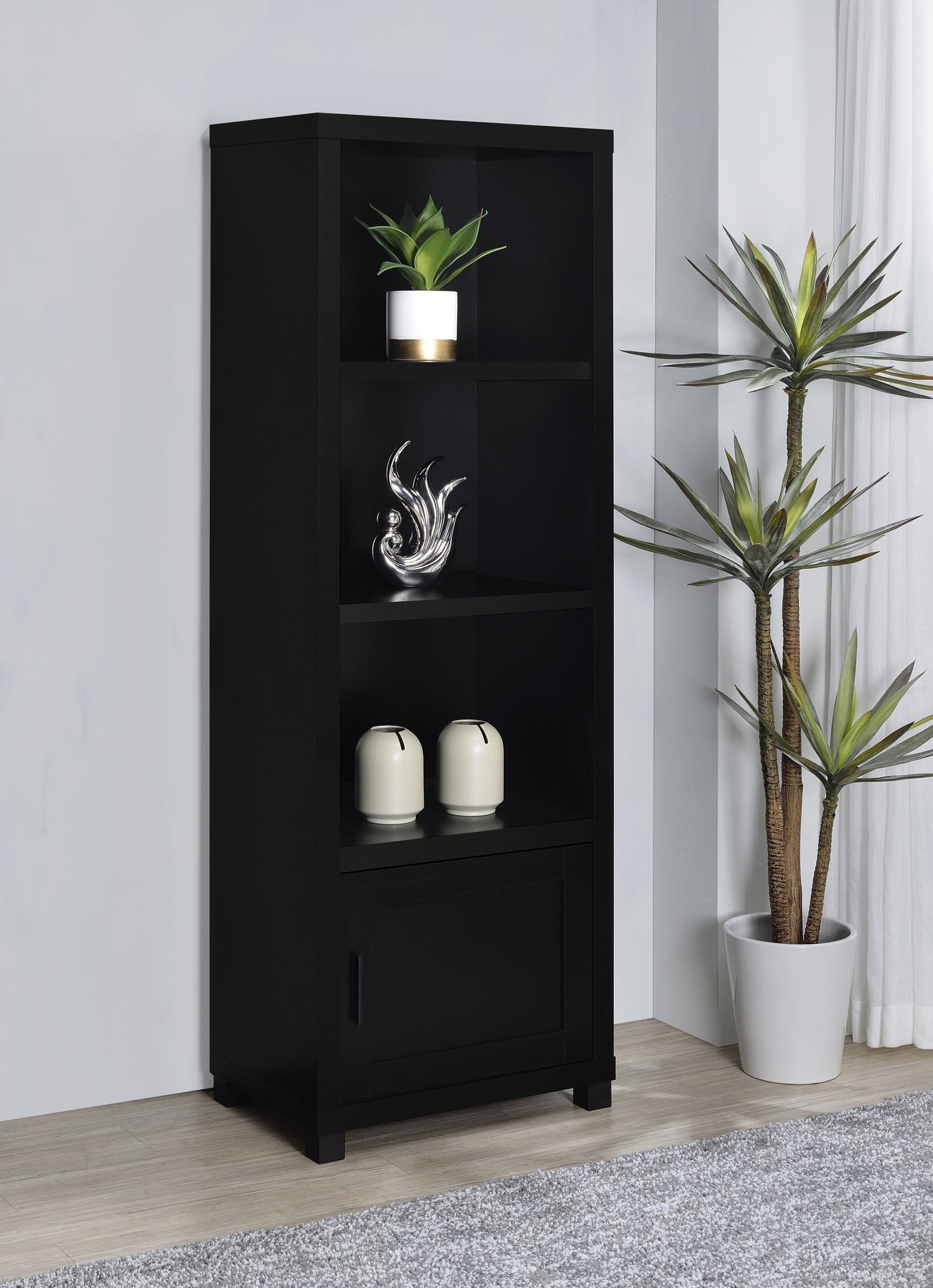 Jupiter 3-Piece Entertainment Center 79-inch TV Stand Black