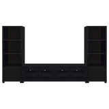 Jupiter 3-Piece Entertainment Center 79-inch TV Stand Black