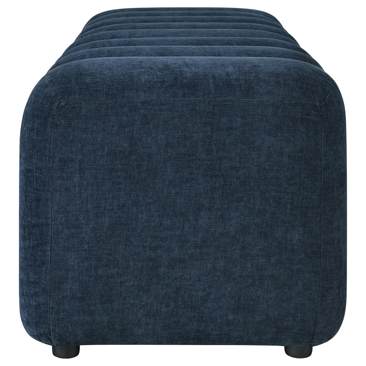 Summer Upholstered Channel Accent Bench Navy — product image 4