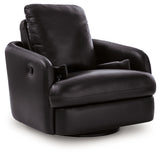 Modmax II Black Leather Swivel Glider Recliner