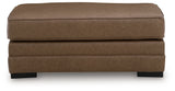 VillaCourt Caramel Faux Leather Ottoman