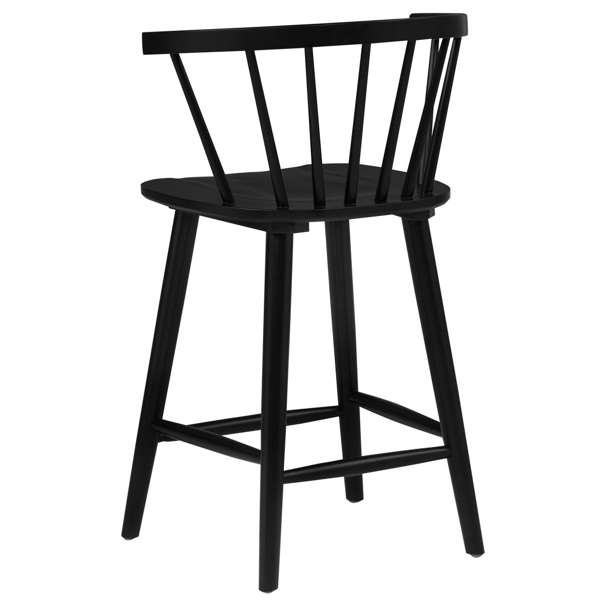 Jeffries 2-Piece Curved Spindle-Back Counter Chair Set Black — product image 6