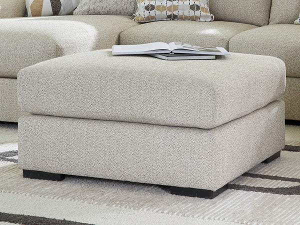 Laurelgrove Pebble Chenille,Performance Fabric,Next-Gen Nuvella™ Oversized Accent Ottoman