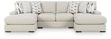 Laurelgrove Pebble Chenille,Performance Fabric,Next-Gen Nuvella™ 3-Piece Double Chaise Sectional