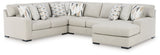 Laurelgrove Pebble Chenille,Performance Fabric,Next-Gen Nuvella™ 4-Piece Sectional with Chaise