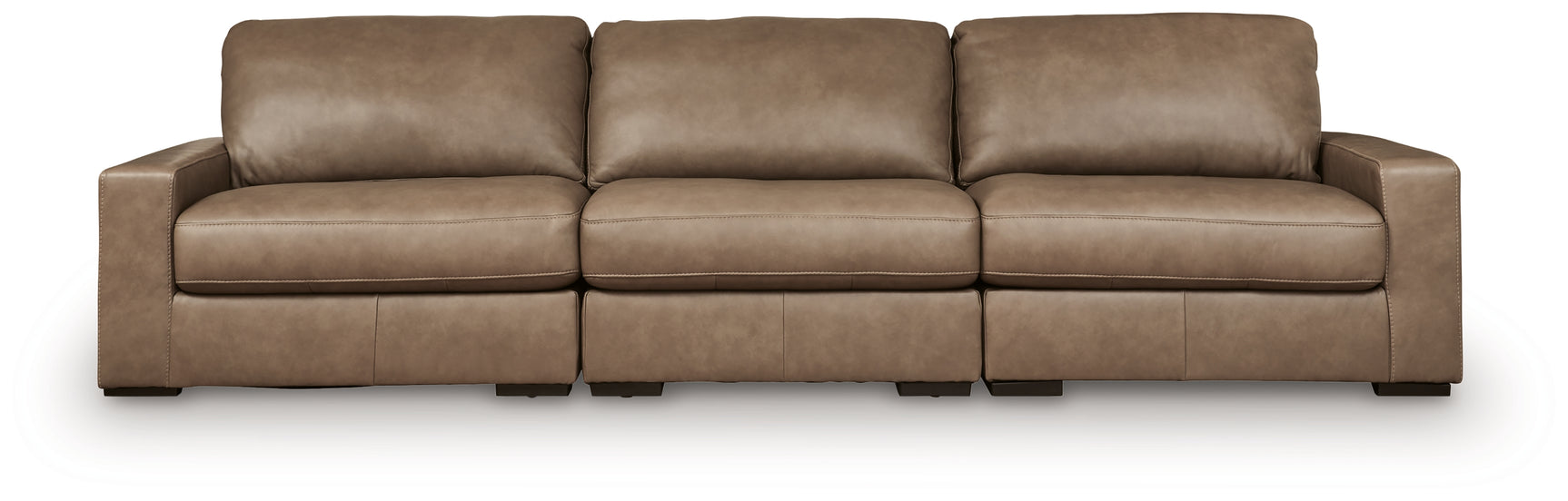 Veronella Sahara Leather 3-Piece Sectional Sofa