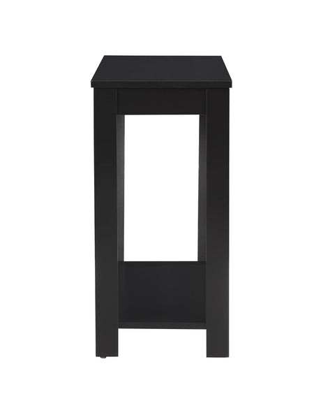 Pierce Black Modern Contemporary Solid Wood And Veneers Chairside Coffee Table - Ella Furniture
