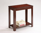 Pierce Brown/Cherry Casual Side Table, Sturdy Hardwood Solids And Veneers Finished in a Warm Cherry - Ella Furniture