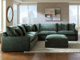 Carriage View Jade Velvet 3-Piece Sectional