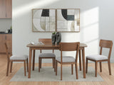 Tameride Brown Dining Table and 4 Chairs (Set of 5) — product view