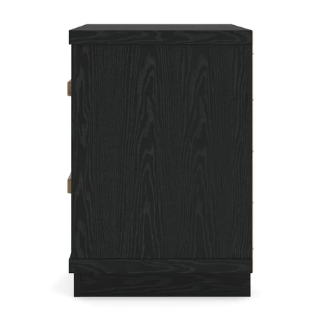 Kozmour Black/Brown Nightstand — side view