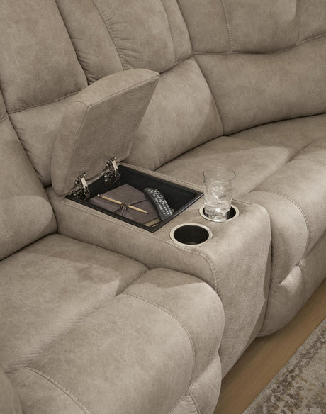Pearce-Pike Birch 3-Piece Reclining Sectional with Console — detail view