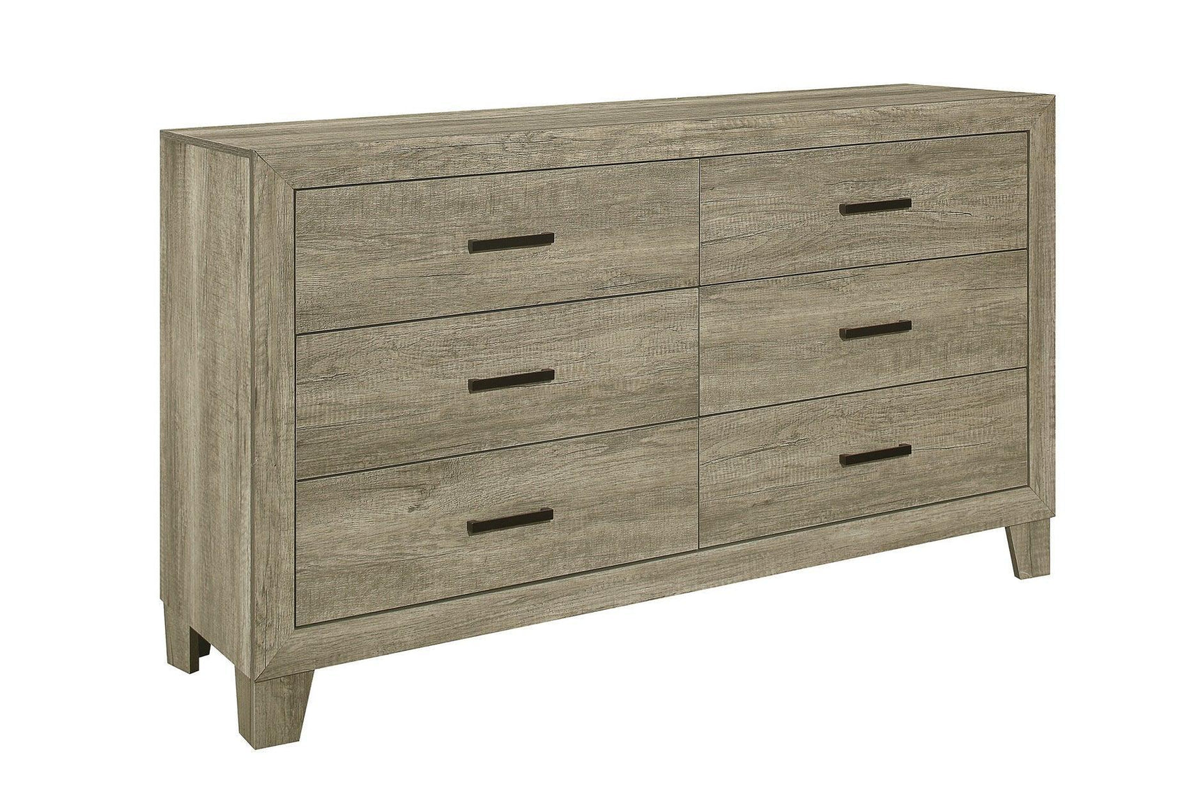 Gray Modern Traditional Rustic Solid Wood And Veneers Panel Bedroom Set - Ella Furniture