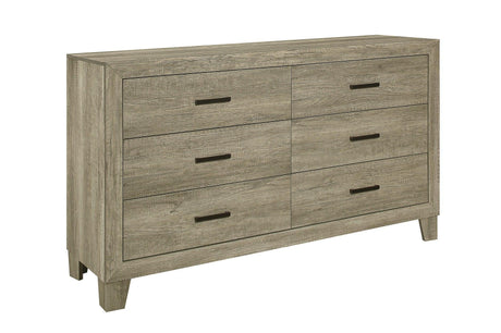 Gray Modern Traditional Rustic Solid Wood And Veneers Panel Bedroom Set - Ella Furniture